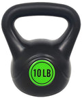 5 10 15Lbs Wide Grip Kettlebell, Black