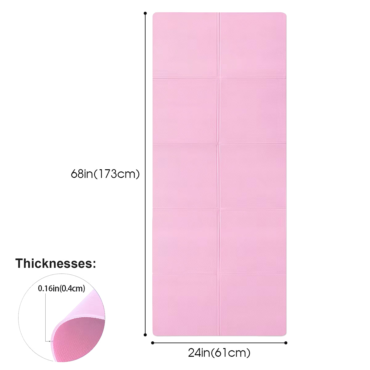 4MM Thick  Yoga Mats Anti-Slip Sport Fitness 