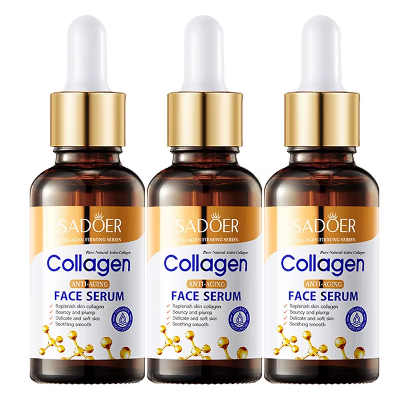 3Pcs Collagen Face Serum Skincare Facial Essence