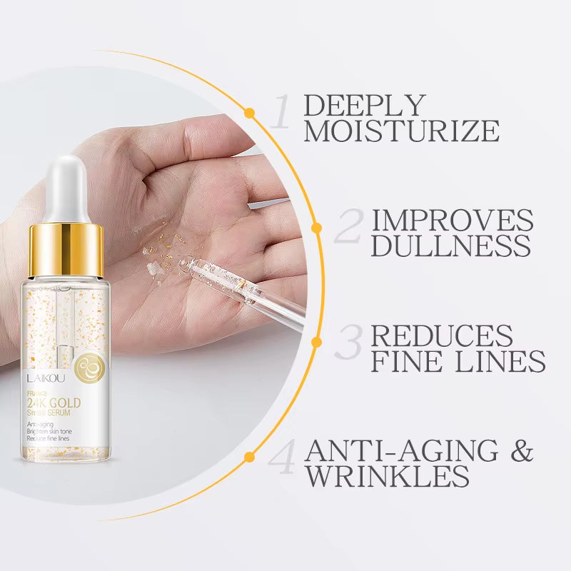 24K Gold Snail Face Serum Anti-Aging